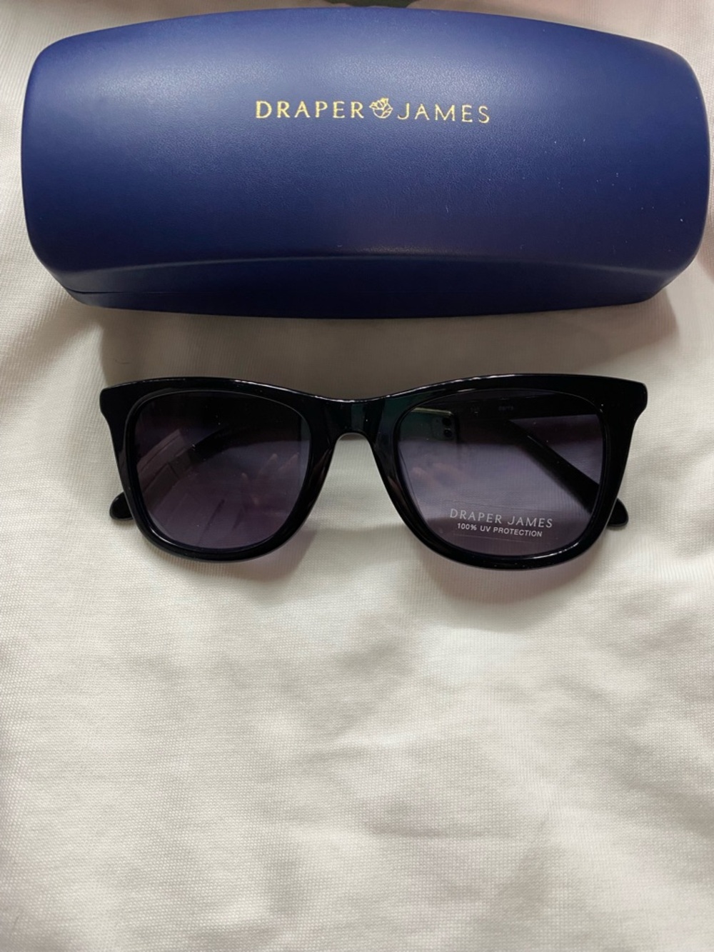 Draper James Black Sunglasses with Navy Case